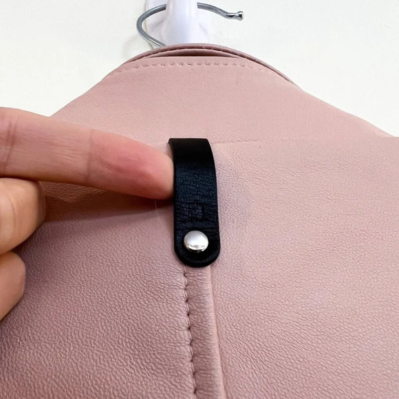 Mackage 100% Leather Light Pink Designer Motorcycle Designer Jacket XS - Picture 12 of 13